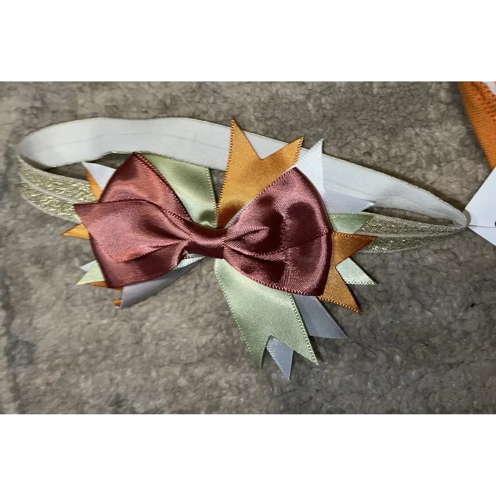 new Baby Infant Sz 6 month Thanksgiving Turkey Long Sleeve One‎ piece headband